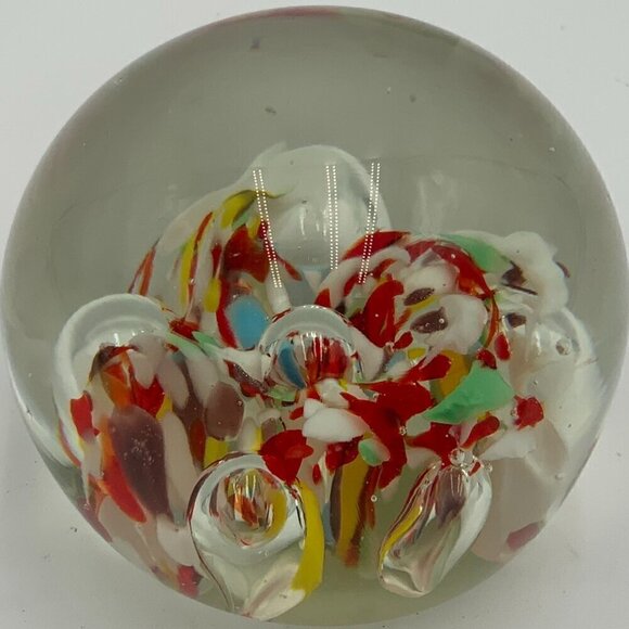 Art Glass Multicolor Paperweight - Picture 1 of 9